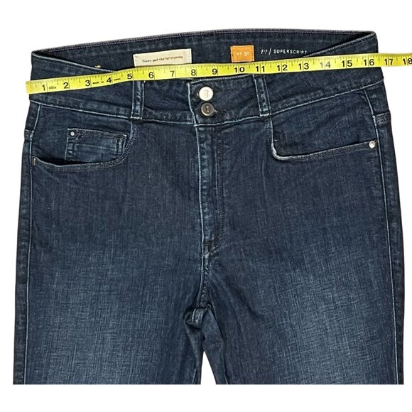 Pilcro Anthropologie Jeans Women Size 31 Flare Bootcut Dark Wash Denim Stretch - Picture 5 of 16